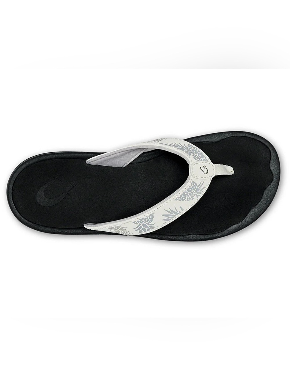 OluKai Ohana Women’s Sandal Thong Bright White/Hua With Pineapple Pattern Sz 7 - Picture 2 of 4